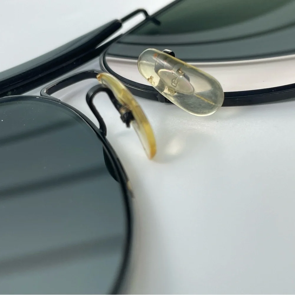 Vintage B&L Ray-Ban Outdoorsman RARE Black Chrome 62mm CableTemples G-15 w/case - Picture 8 of 17